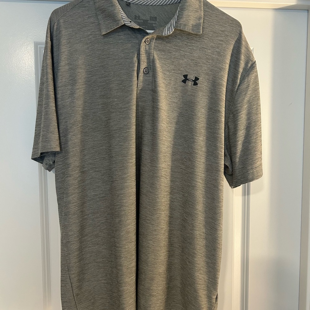 Under Armour Men's Heather Gray Polo